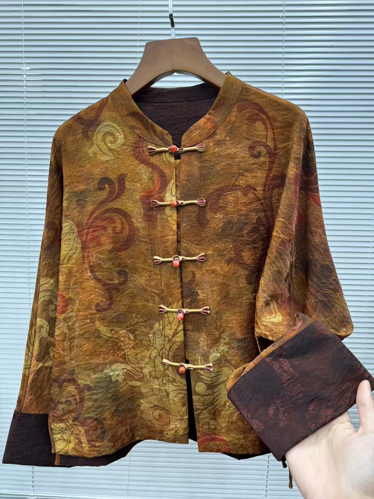 【锦意瑶花-外套】新中式国风双面双穿女士外套