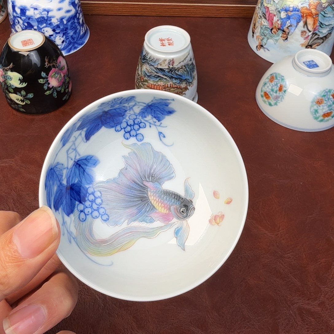 手***9陶景德镇全手工全手绘陶瓷