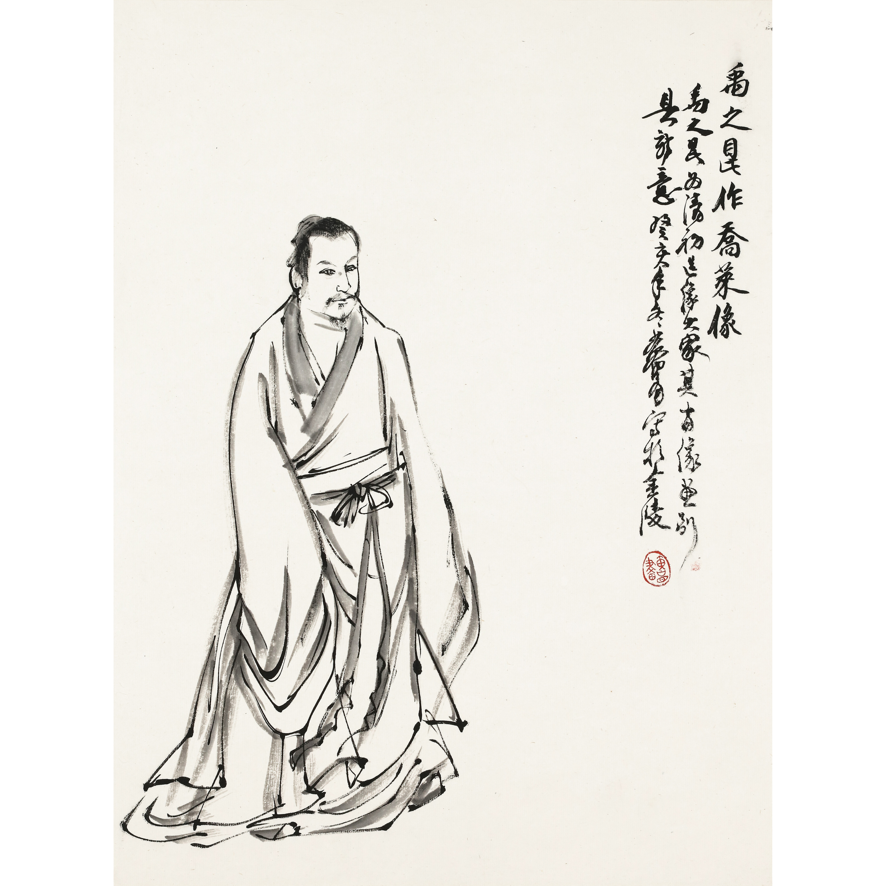 21、黄胄 临禹之鼎作乔莱像【煦风19拍卖】