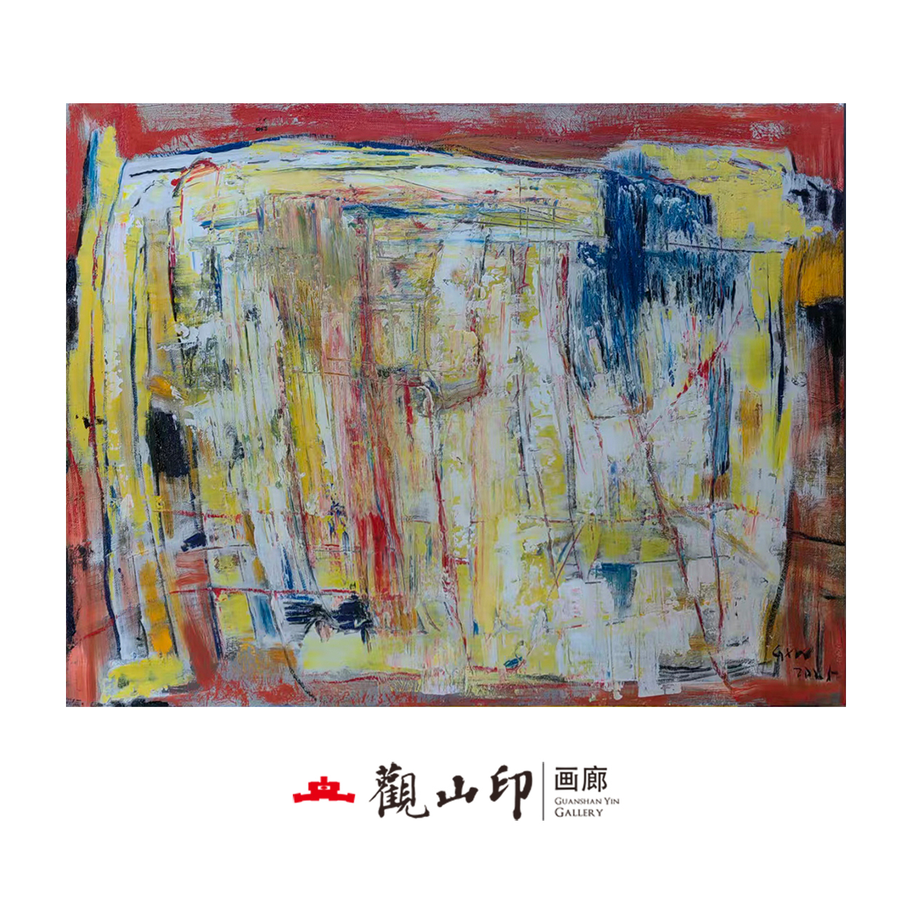  GXW原创手绘油画60x80cm中式美式玄关廊厅沙发背景挂画3926