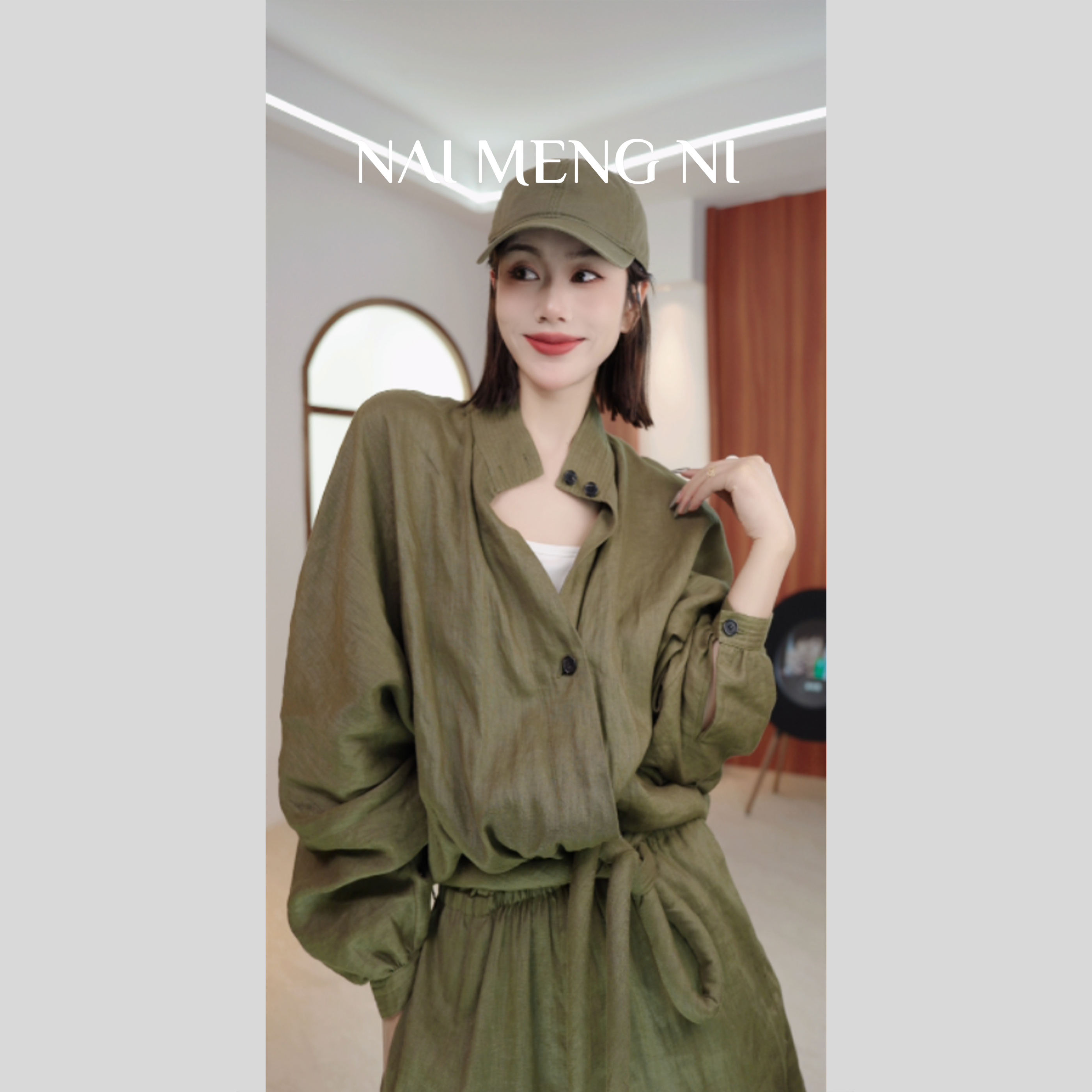 【乐乐】NMN王火火&小众设计高级感工装设计师连体裤女 26N26037