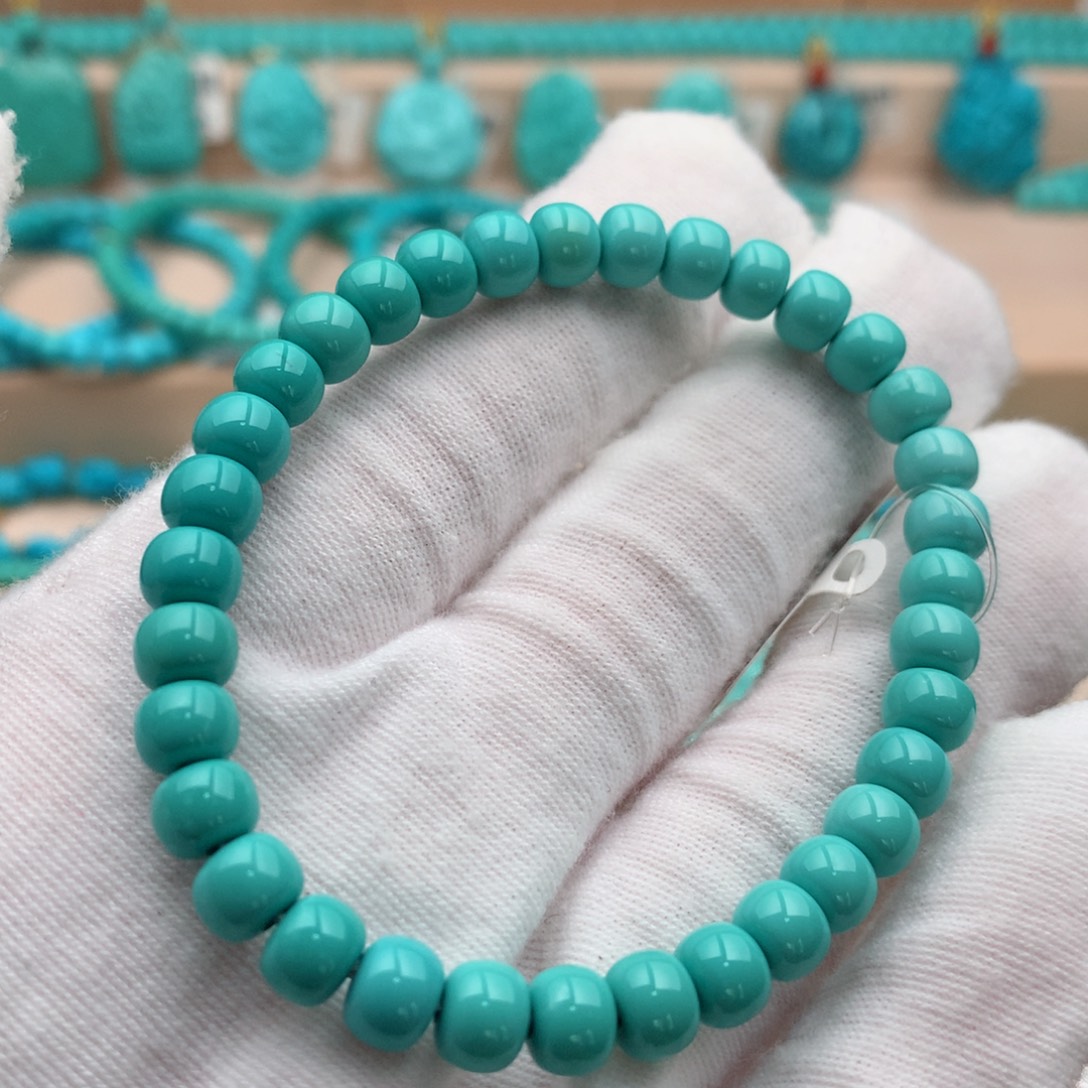 绿松石未镶嵌珠宝奇石6.5mm