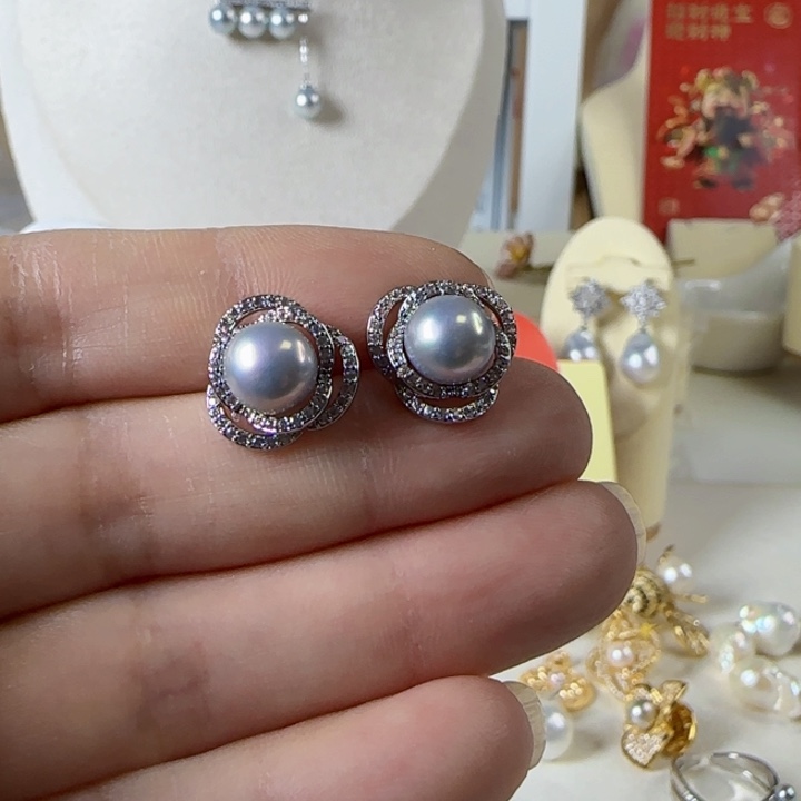 淡水珍珠耳饰未镶嵌