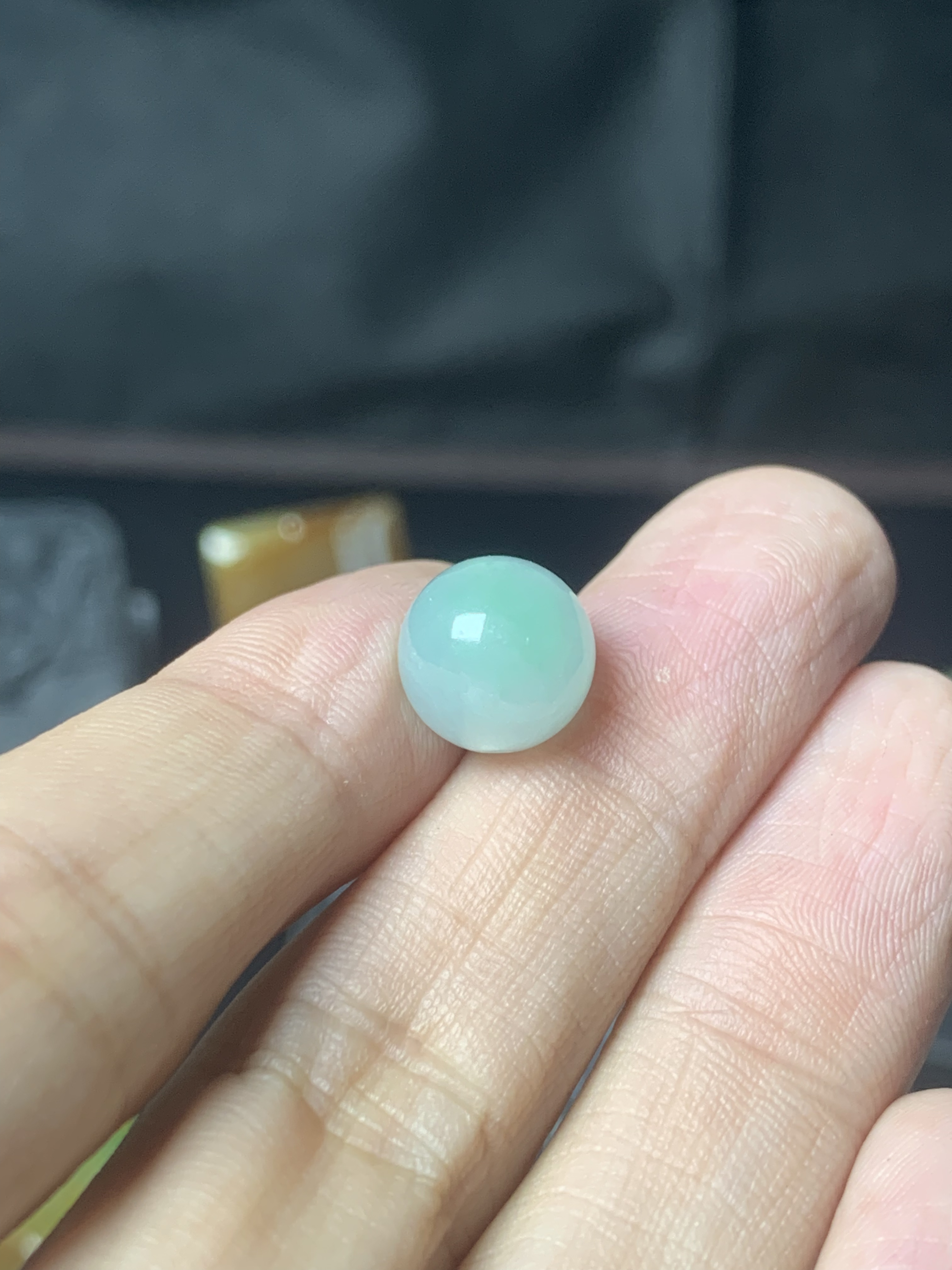 天然缅甸翡翠A货珠子细腻水润飘绿卡11圆珠手串配珠转运珠
