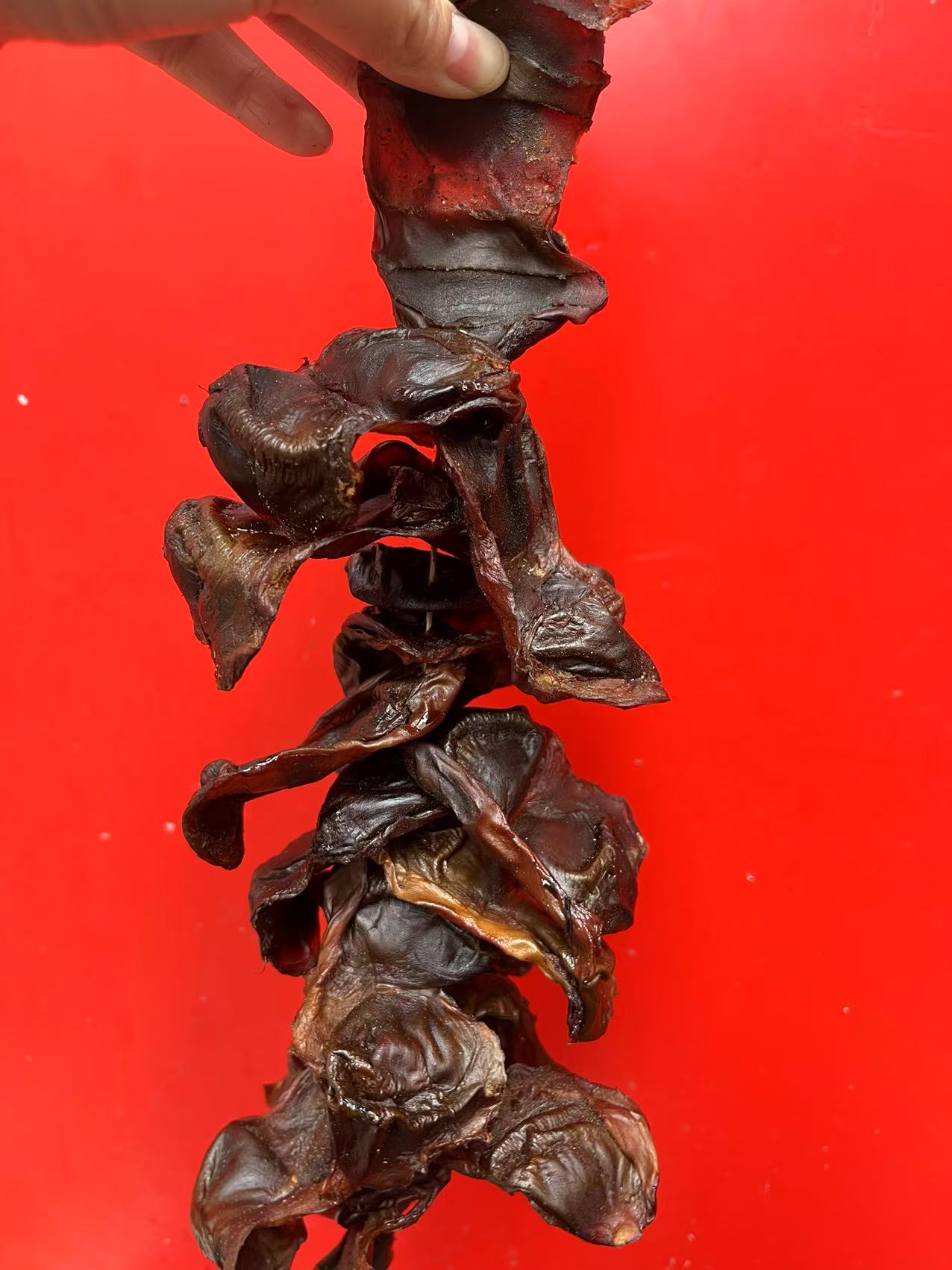 湖南邵阳特产柴火烟熏鸭胗农家特色腊鸭胗鸭菌子