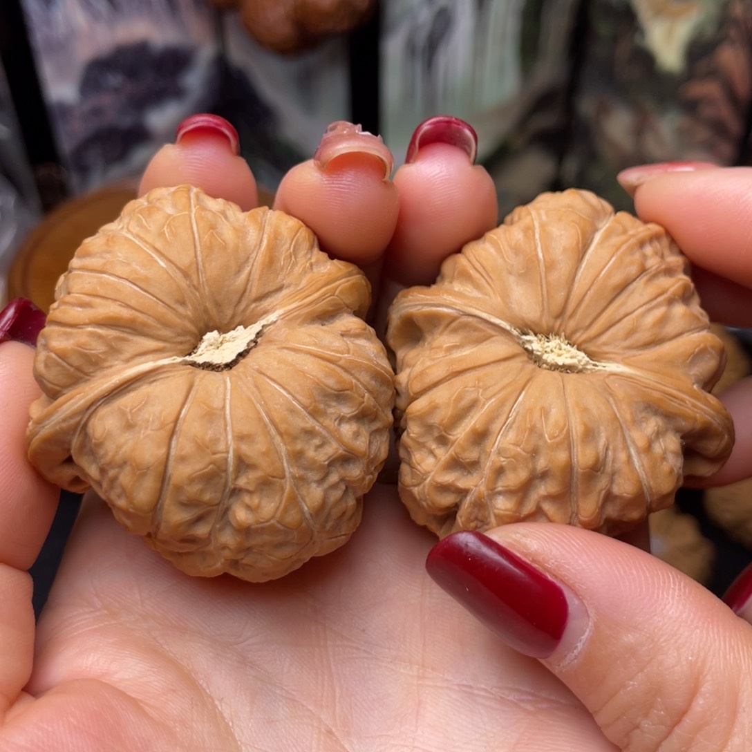 文玩核桃把件45南瓜墩