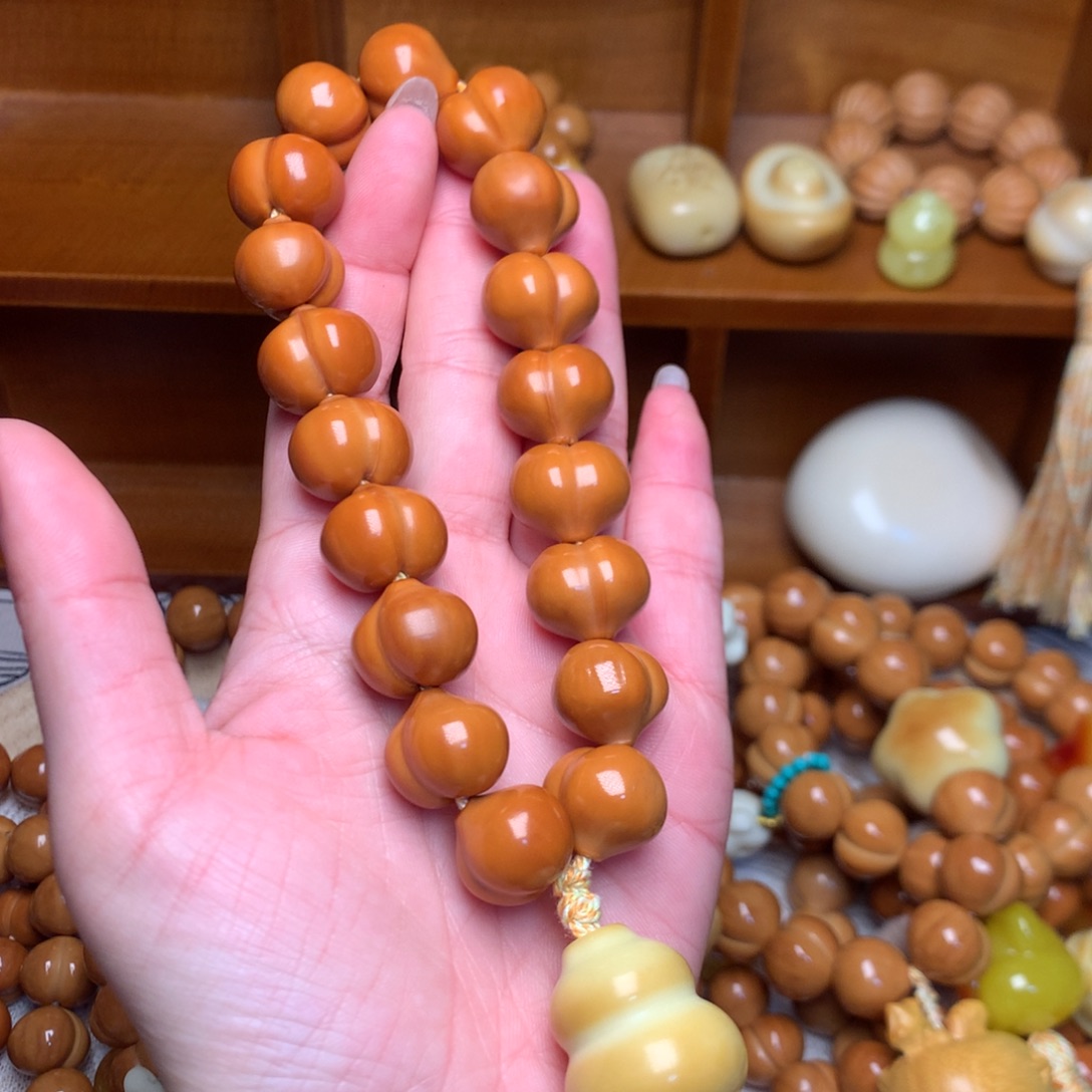 把件猴头核桃16玻璃底屁桃手持葫芦