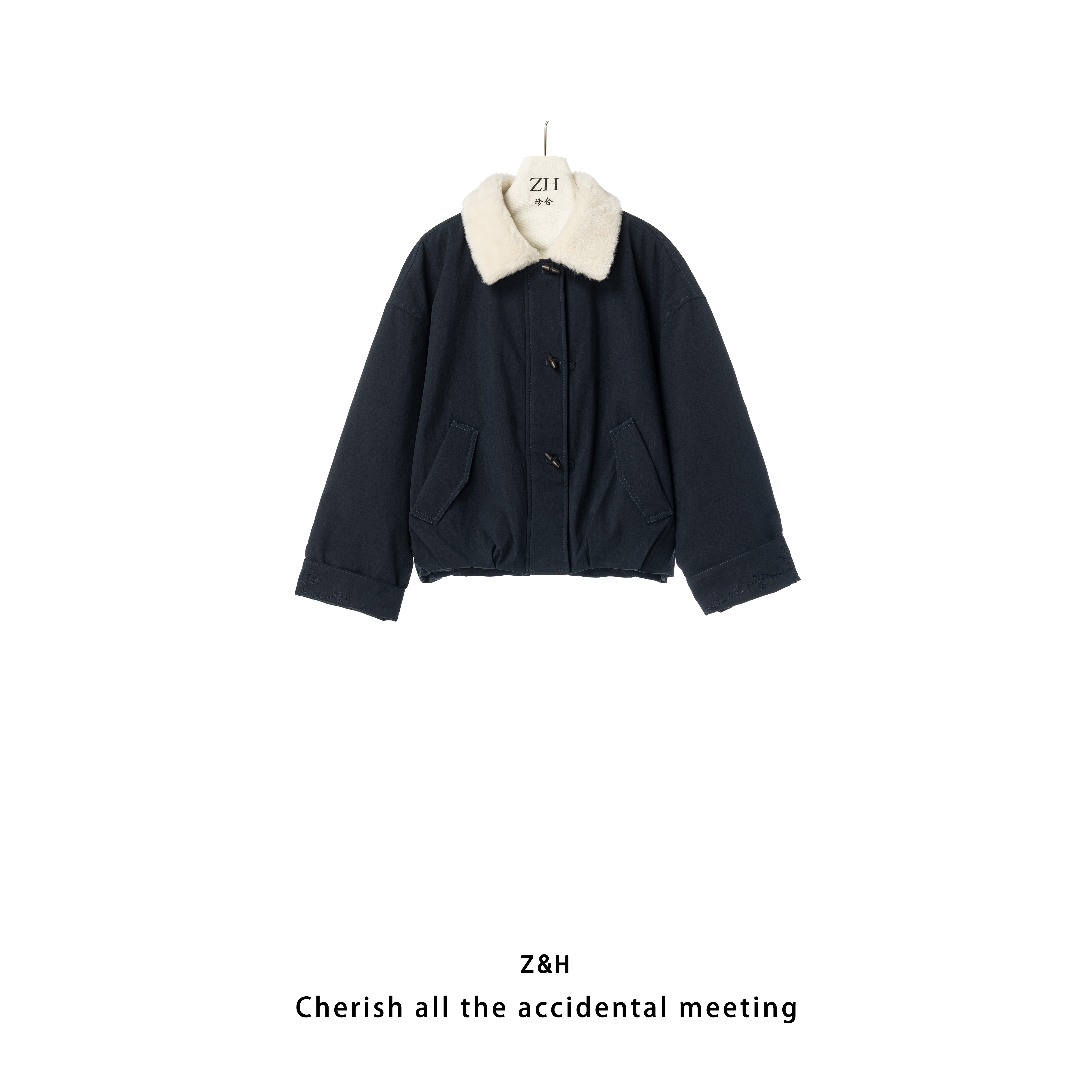 ZH【冬日街灯】翻领保暖厚款常规款棉服