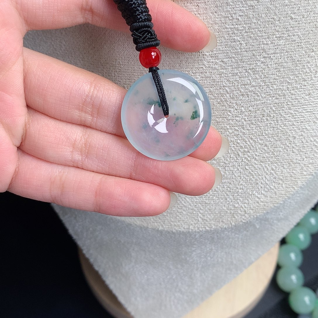 翡翠裸石缅甸天然A货翡翠冰种平安扣