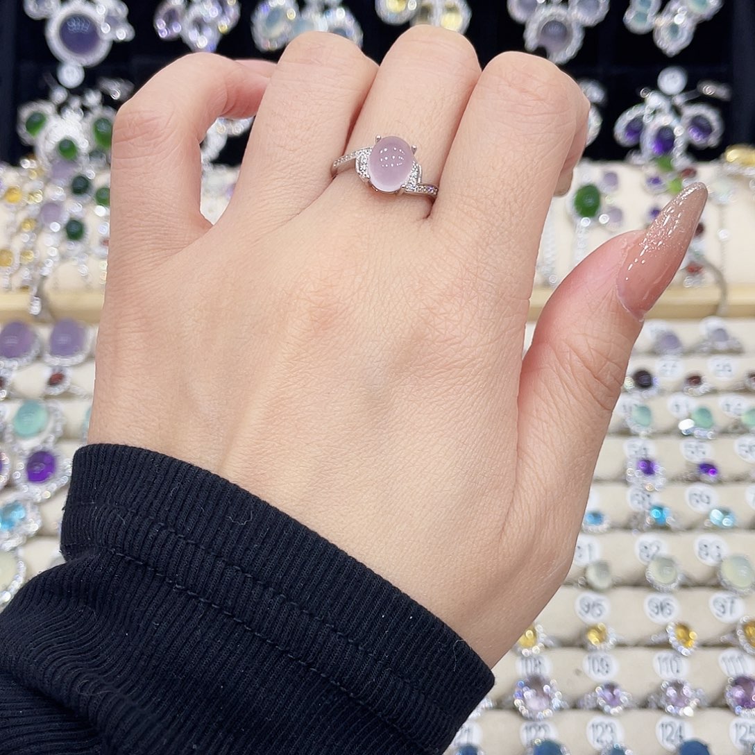 萤石银S925镶嵌戒指