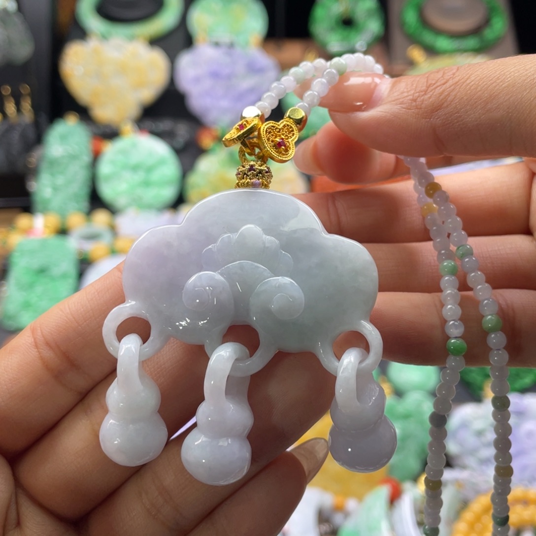 翡翠未镶嵌颈饰代编织