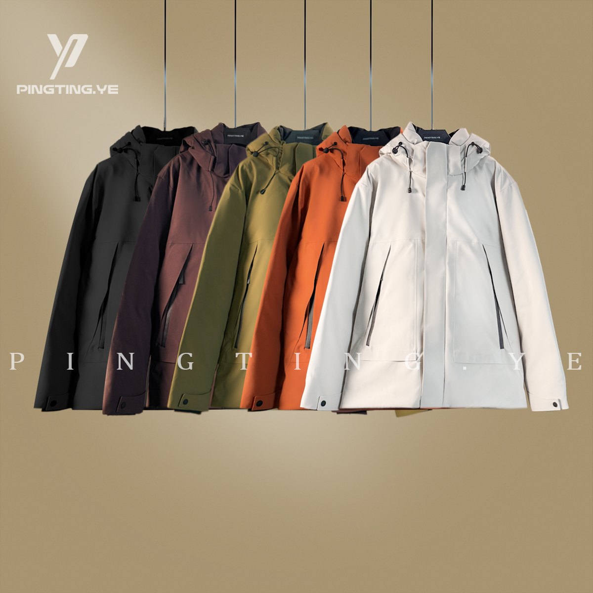 PINGTING.YE白鸭绒冲锋户外防风休闲保暖羽绒服外套PT8908N