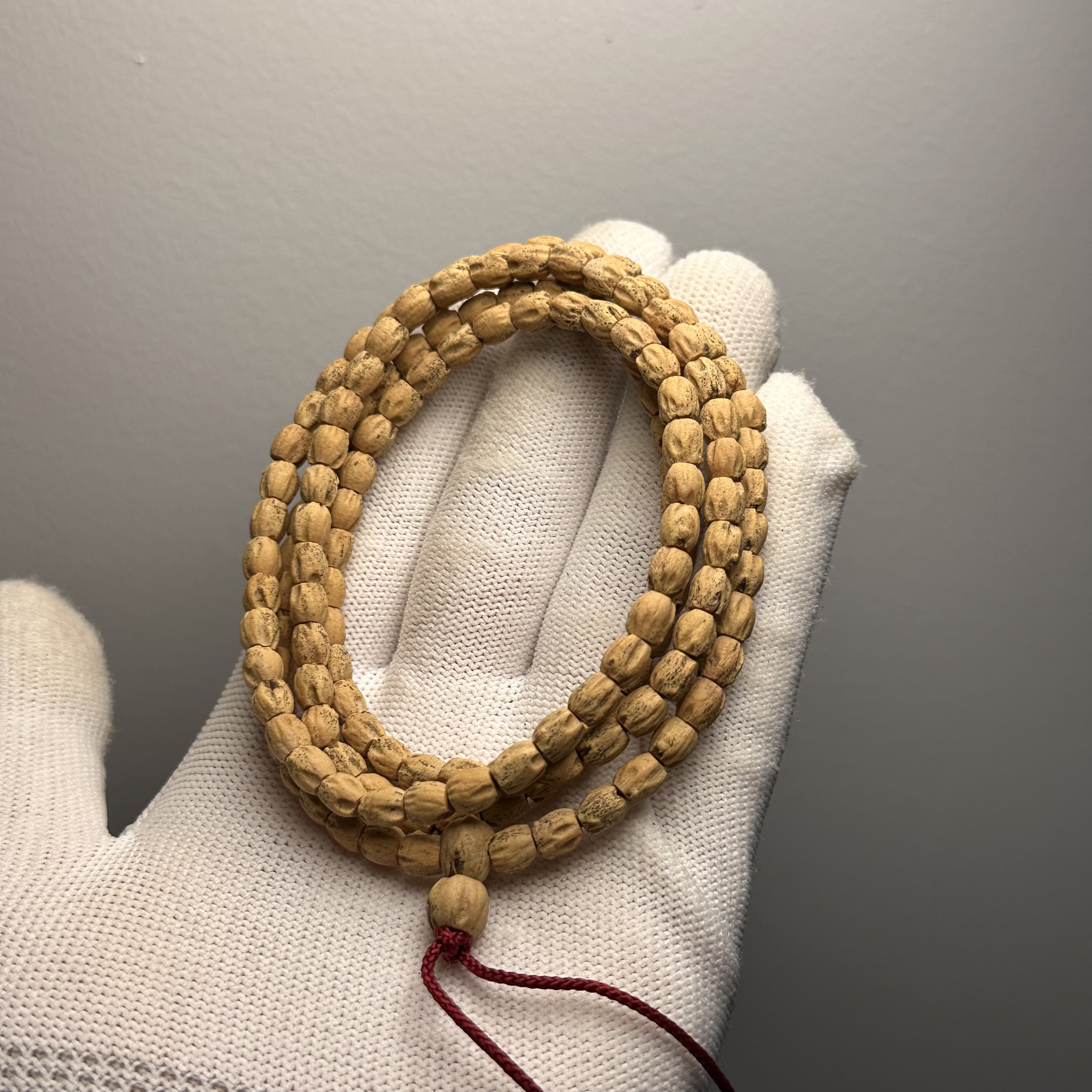 小长腿高桩#高货热振百香籽108长串脖挂佛珠念珠柏香籽