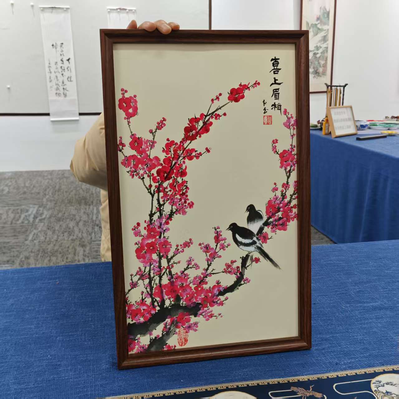 33*53横幅-花鸟喜上眉梢/张涛（带框）