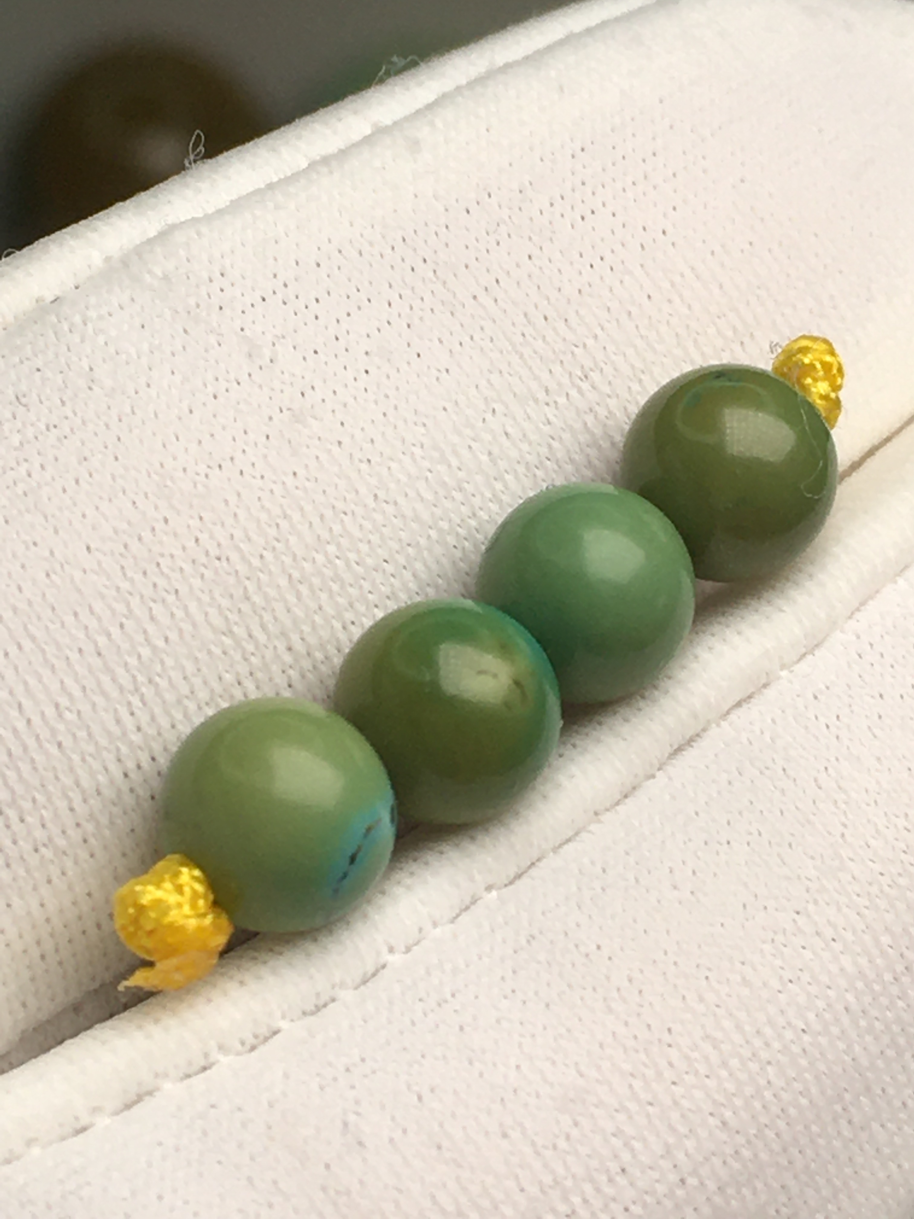 天然原矿绿松石圆珠直径5.2做锁骨项链手串佛珠搭配