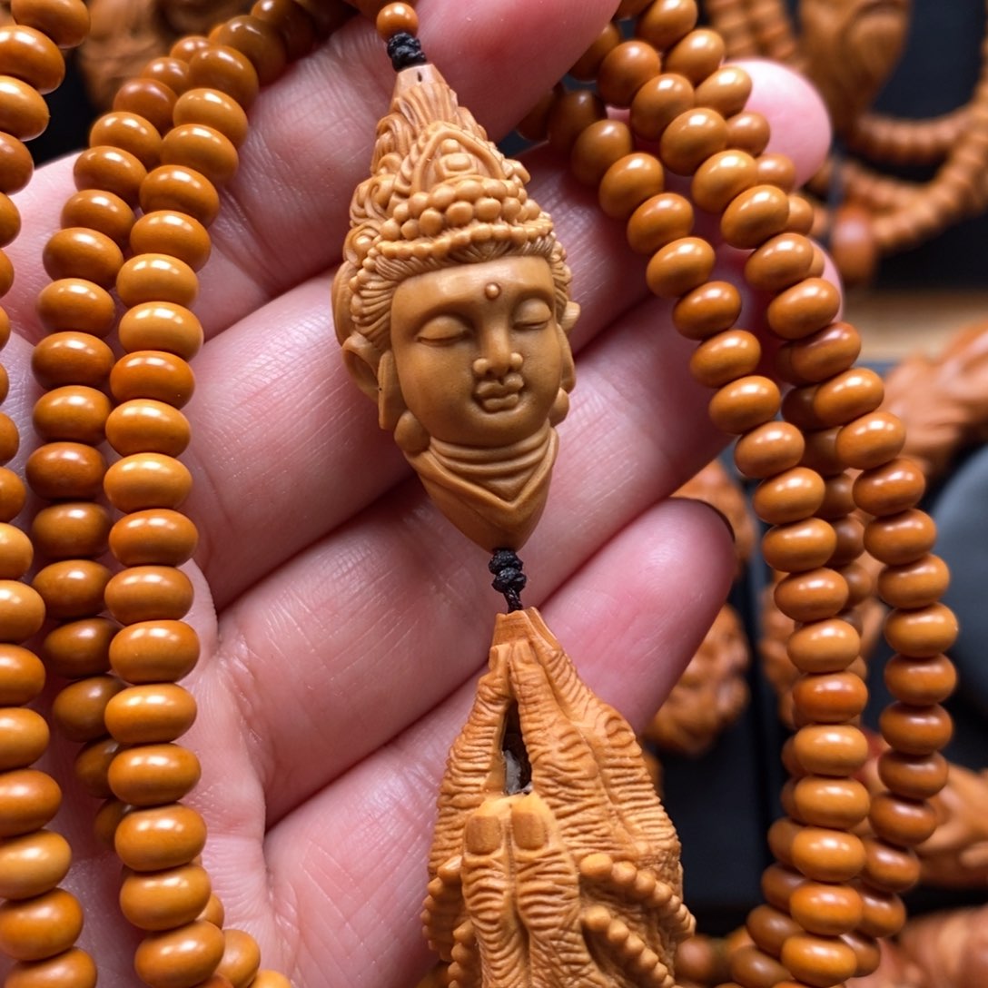 橄榄核手串观音链子