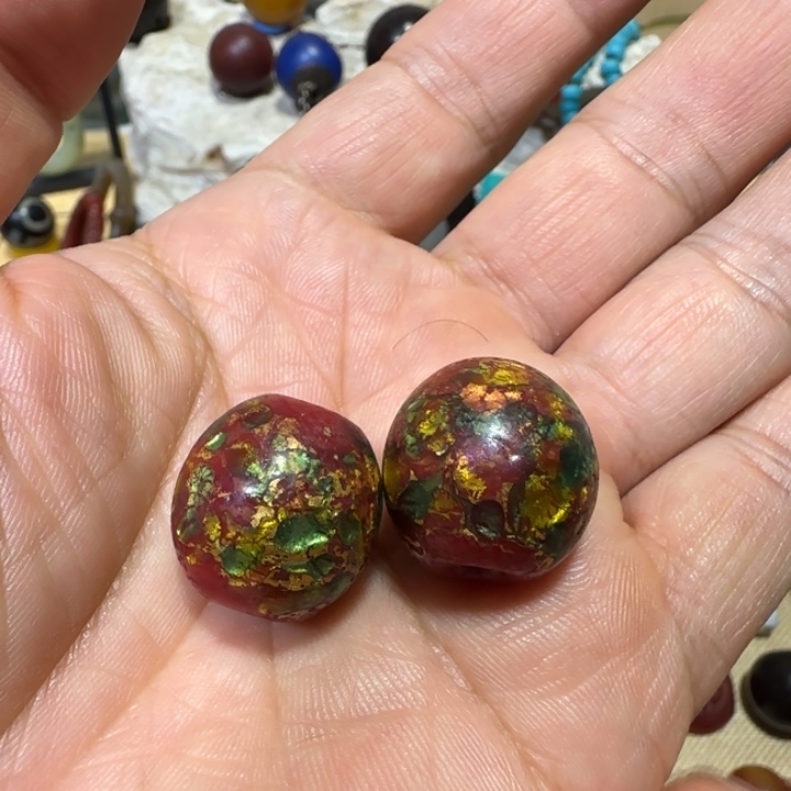 龙***步瓷器摆件手工珠子