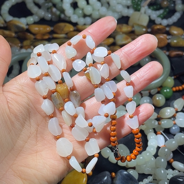 未镶嵌手链和田玉阿*雨