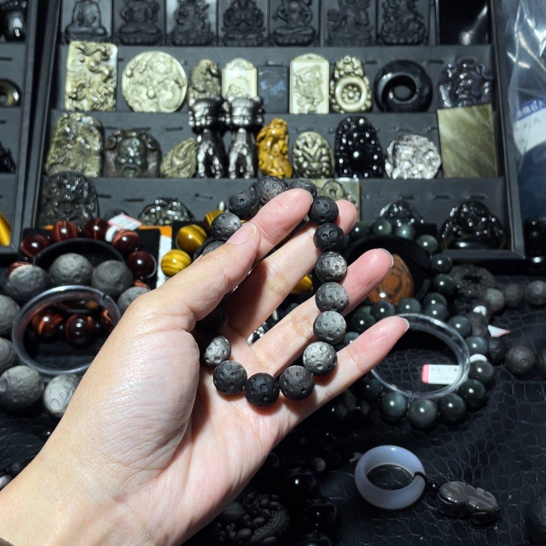 黑曜岩手链未镶嵌華****Y