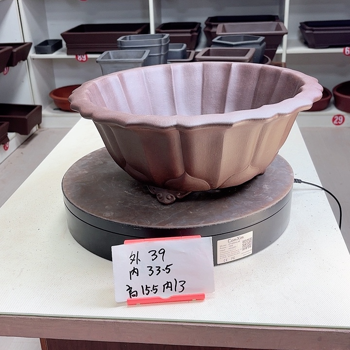 紫砂花盆鸿*连花大号