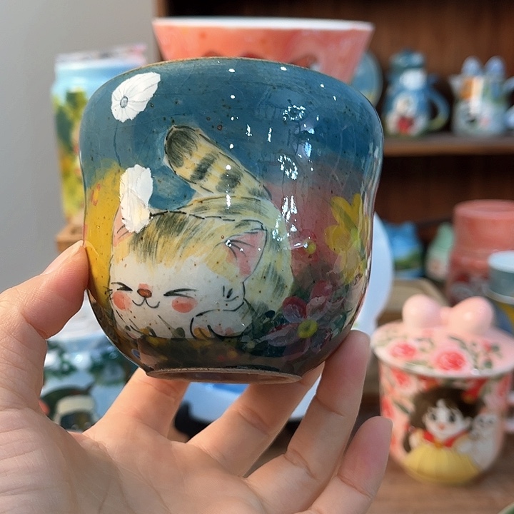 陶景德镇釉下手绘陶瓷 