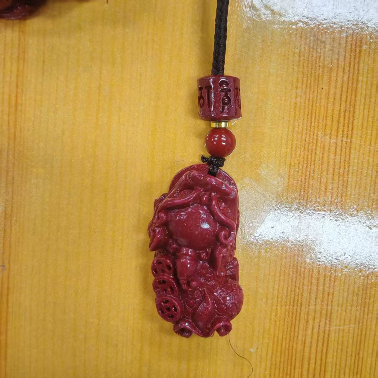 含辰砂工艺品 NX143-经典紫金皮丘吊坠