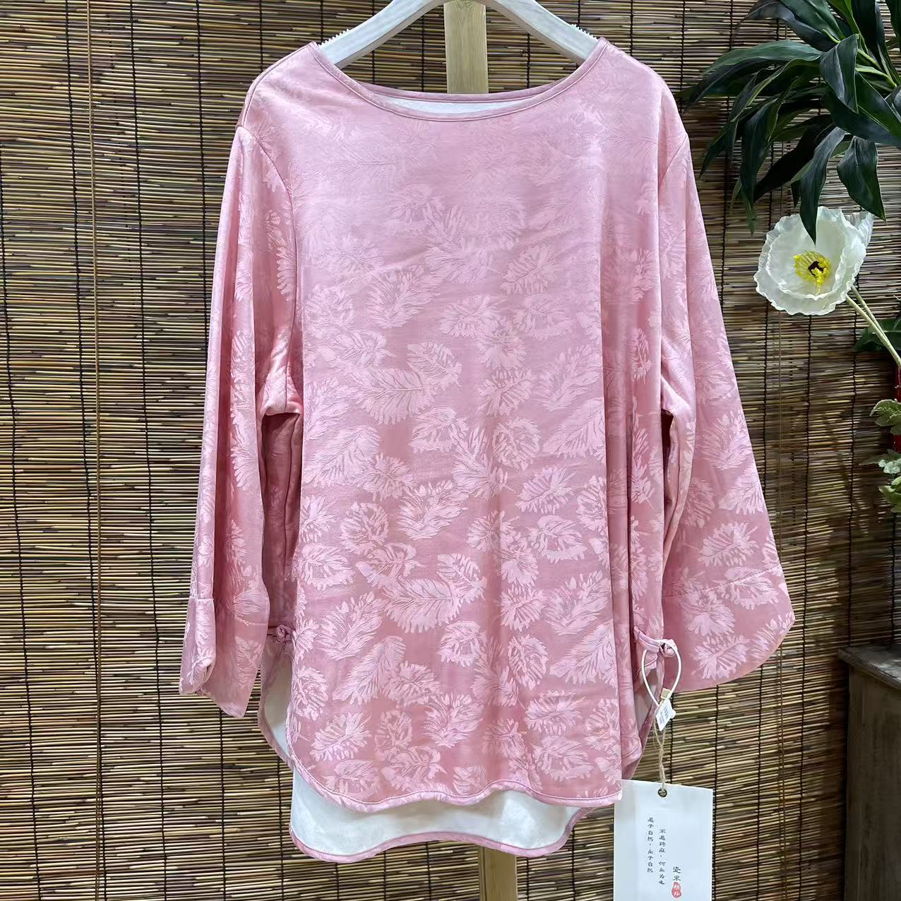 19318新款秋冬加绒国风长袖T恤