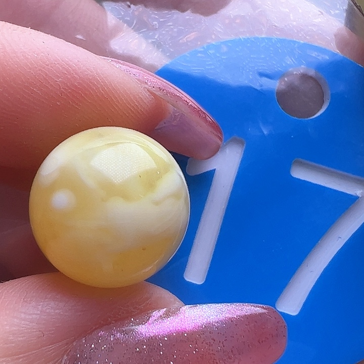 未镶嵌蜜蜡裸石微花粉13mm圆珠