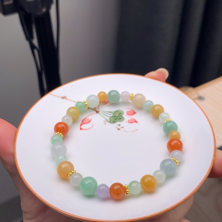 翡翠未镶嵌手链翡翠y2914 卡7.5