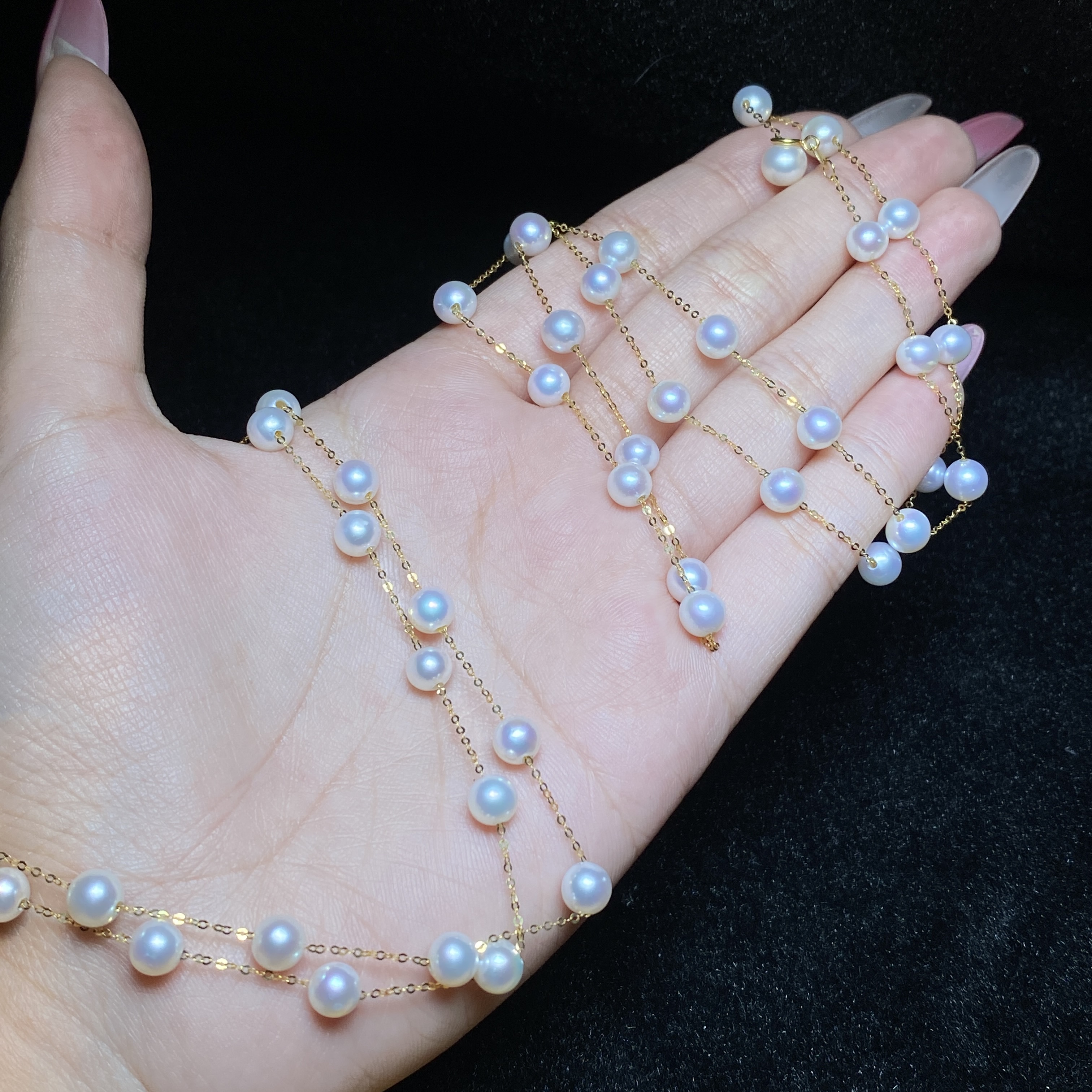 【小北好物】淡水珍珠满天星项链26颗【多样性发一件】QJ19X30