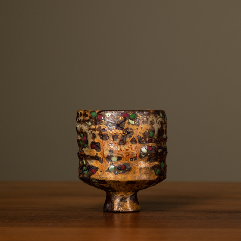 红绿叶子手作杯 毛了