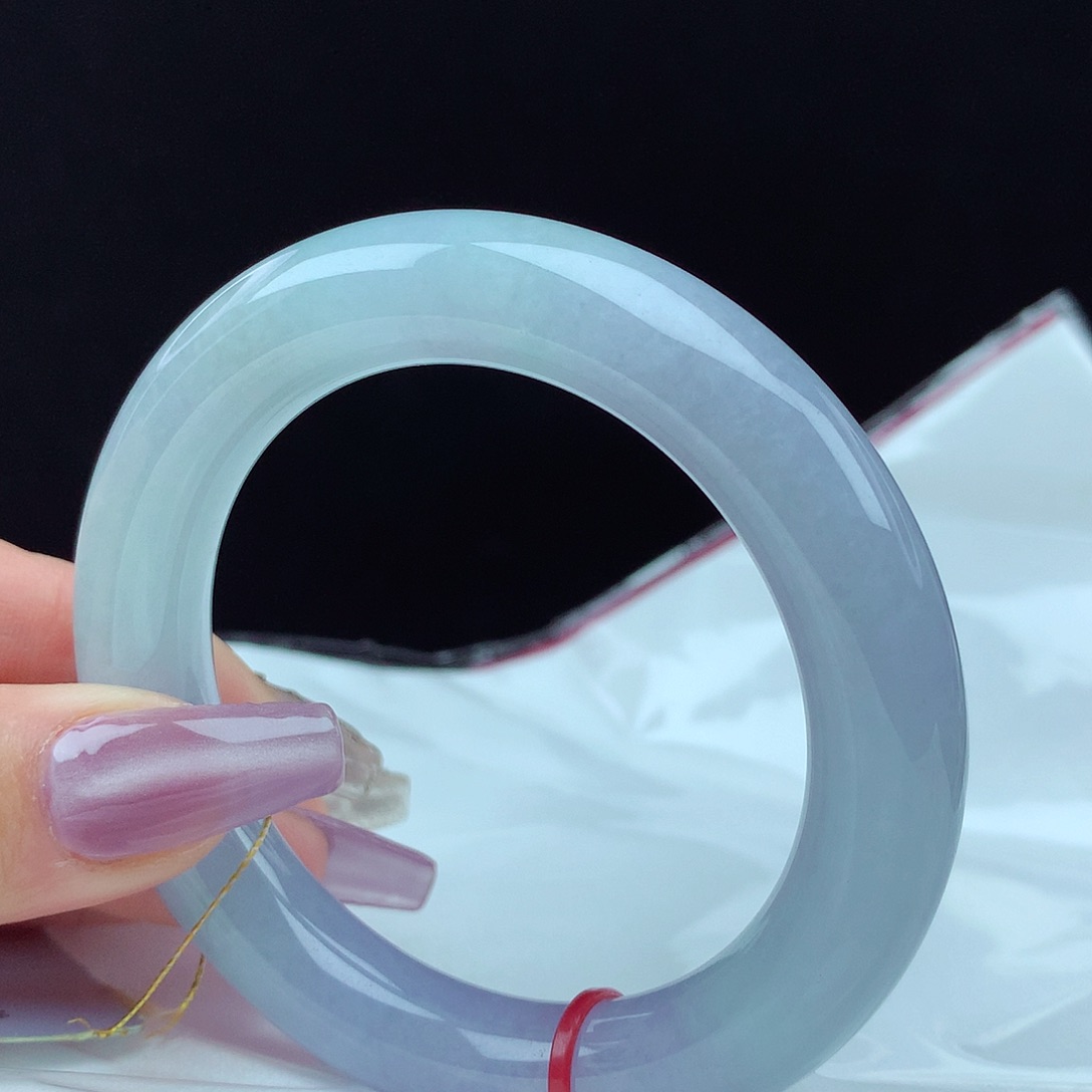 翡翠手镯未镶嵌55胖圆镯0286