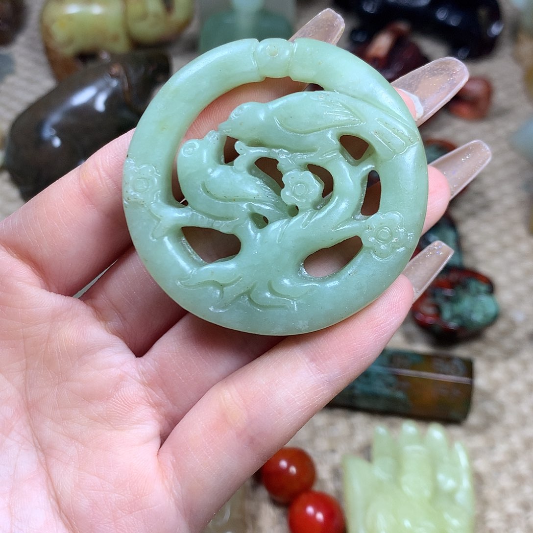 白玉菩提吊坠挂件