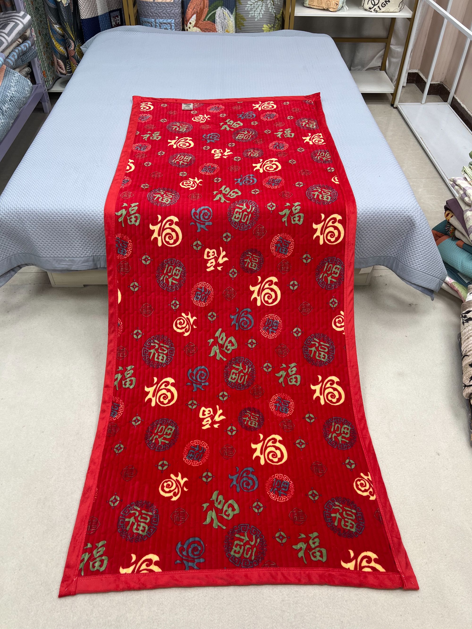红福90*220cm宝宝绒床盖加厚秋冬沙发垫学生宿舍床毯过冬神器
