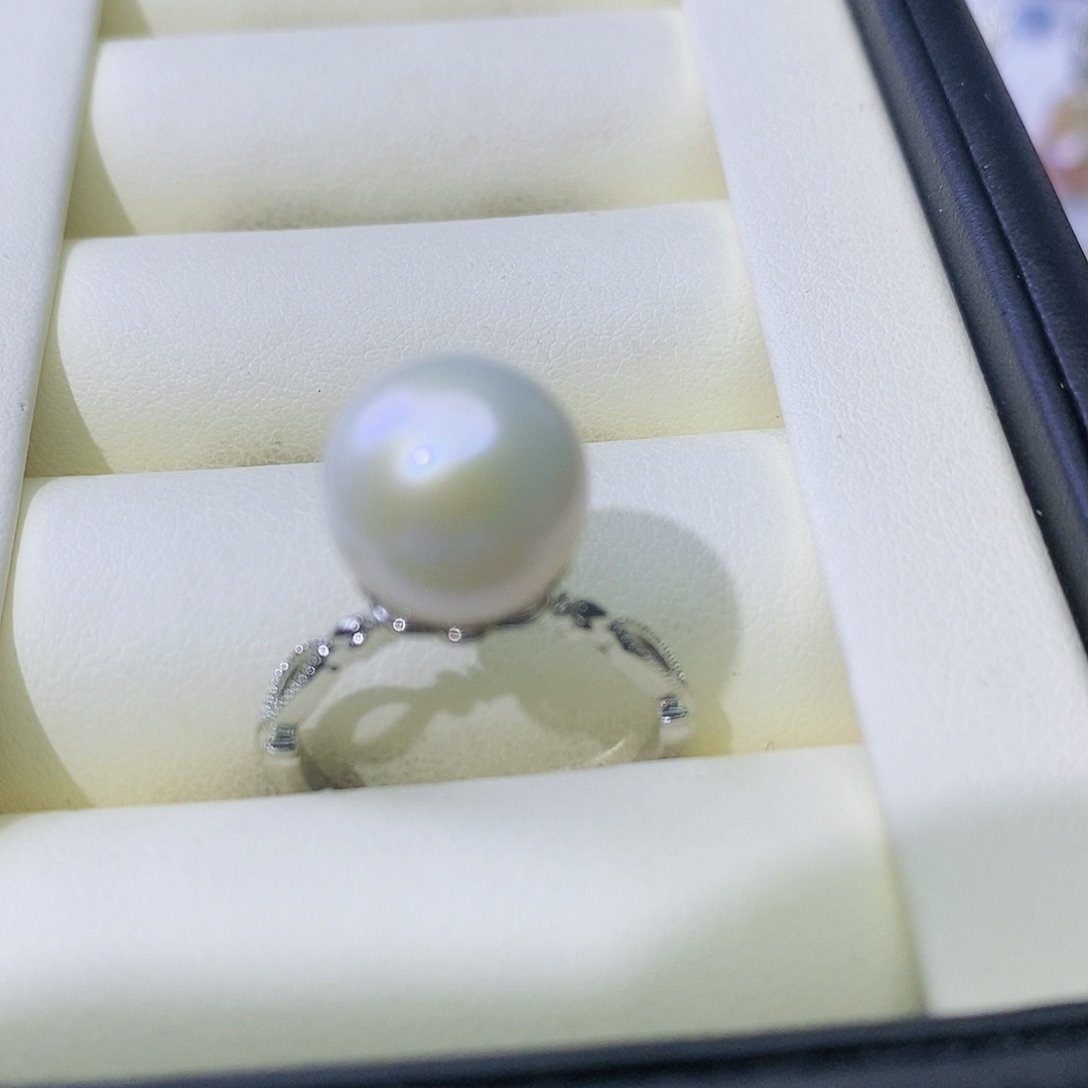 淡水珍珠戒指合金
