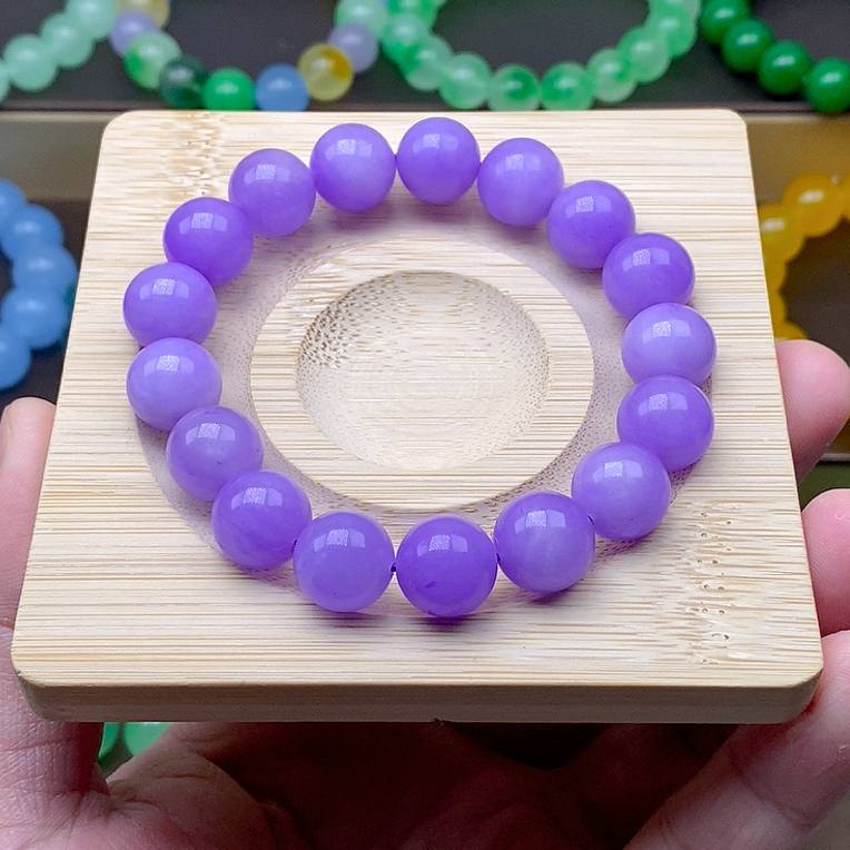 玉珠臻选（12mm紫珠子一颗）手串/手链/珠串/散珠/手串珠/圆珠