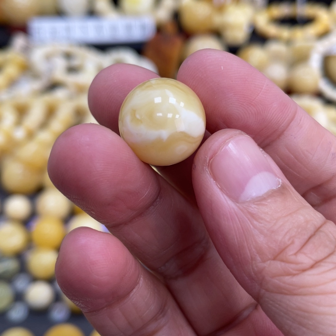 琥珀珠宝奇石未镶嵌15.8mm