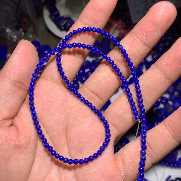 连***翘青金石未镶嵌长链