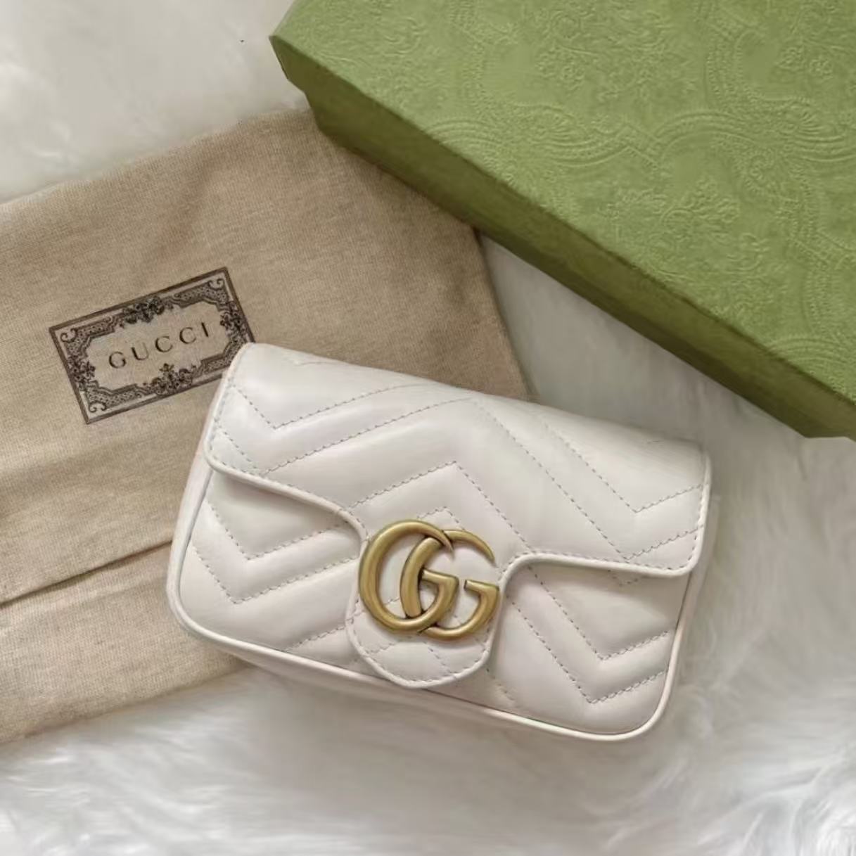 99新 GUCCI/古驰 Gucci白金马蒙迷你 25090023-03