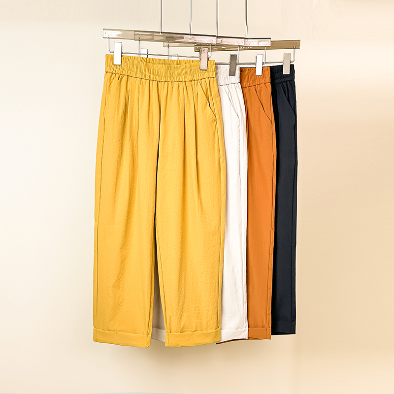 松紧腰宽松收脚速干裤裤女2025年夏季新款休闲裤女款薄款百搭#668