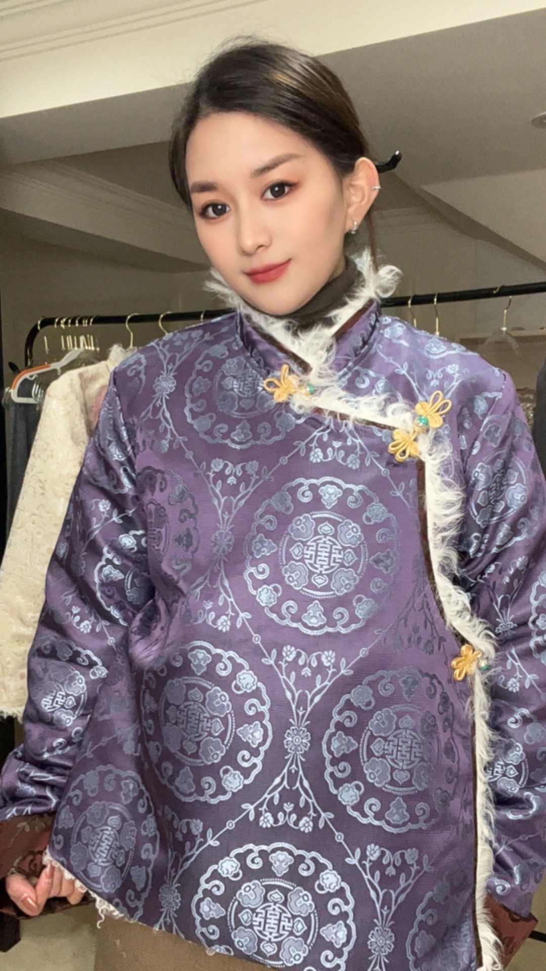 大摆裙服装藏服 秋冬外套加厚上衣加绒中式冬季 M809