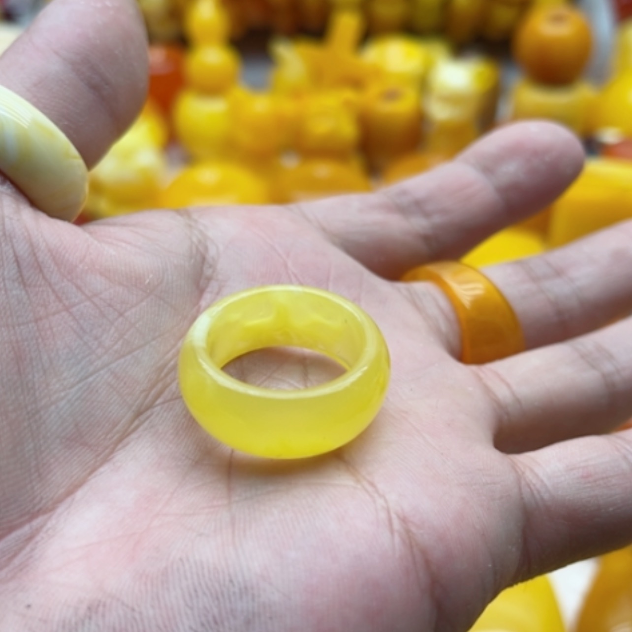 【闪购商品】蜜蜡手链未镶嵌蜜蜡戒指内卡20