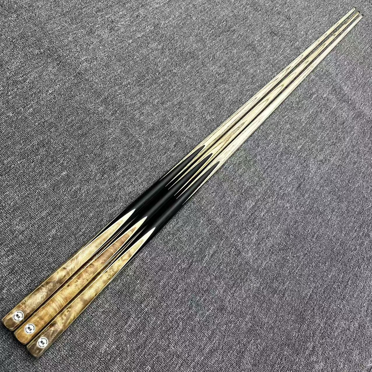 黄金樟树瘤木（白蜡木）精匠纯手工台球杆中式小头杆全新随机剑纹