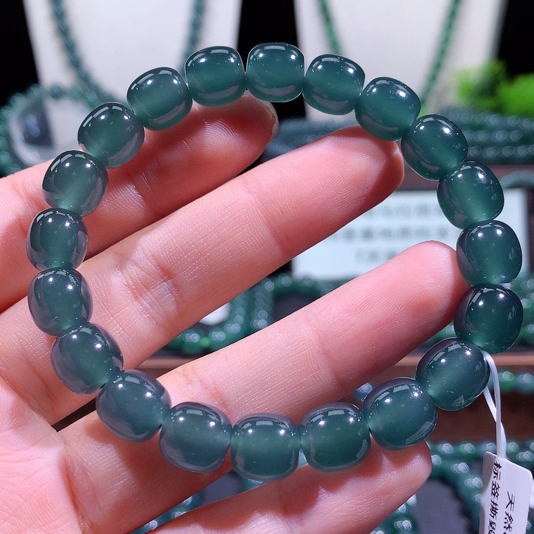翡翠未镶嵌手链天然a货翡翠手串10