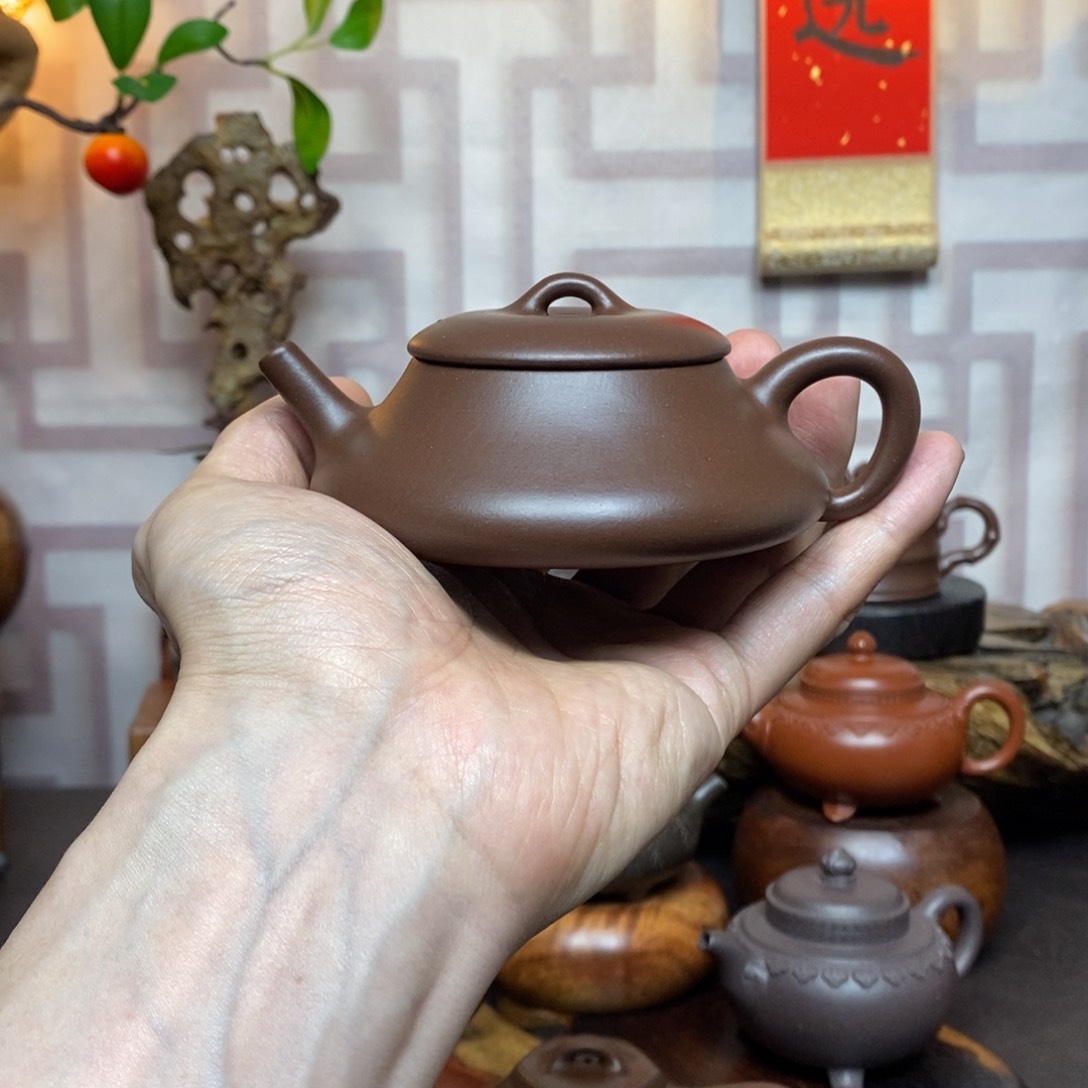 紫砂茶具紫泥影瓢