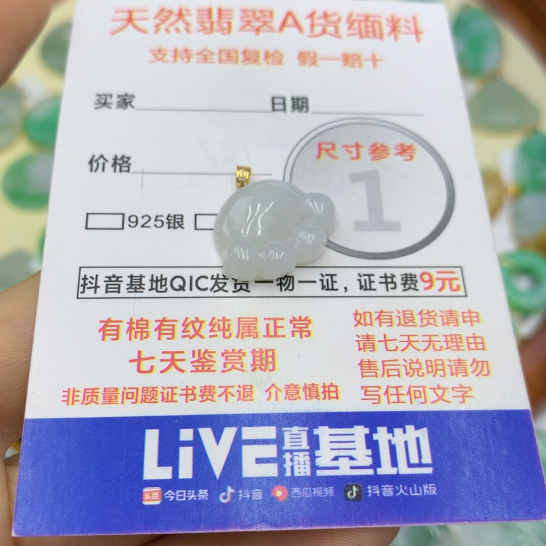 翡翠颈饰18K金镶嵌翡翠