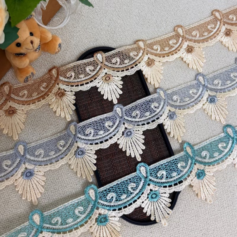 【麻花】高密度水溶花边电脑绣花辅料用于沙发坐垫窗帘拼接