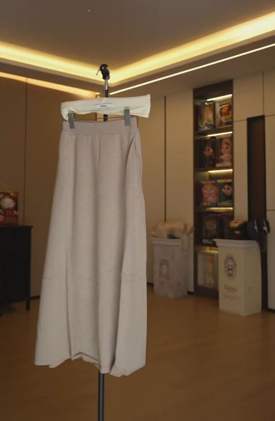 【 劉發發】【简约有兜半身裙】L180-發發深圳新款休闲简约慵懒纯色