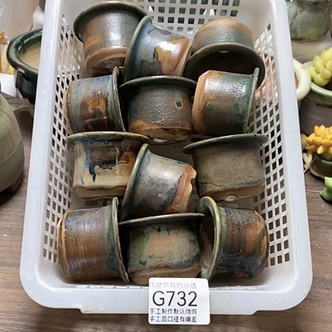 紫砂花盆732瑕疵品口径5厘米左右