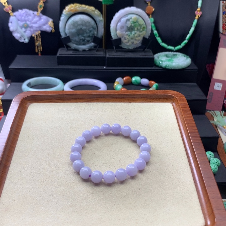 翡翠手链未镶嵌紫翡shou chuan